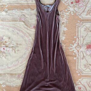 Vince Velvet Sleeveless Dress in Mauve, Size XS